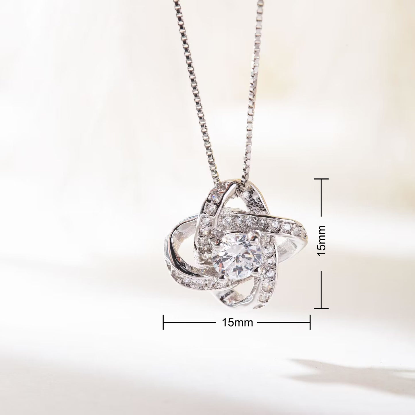 Flower Knot Pendant Necklace style 857