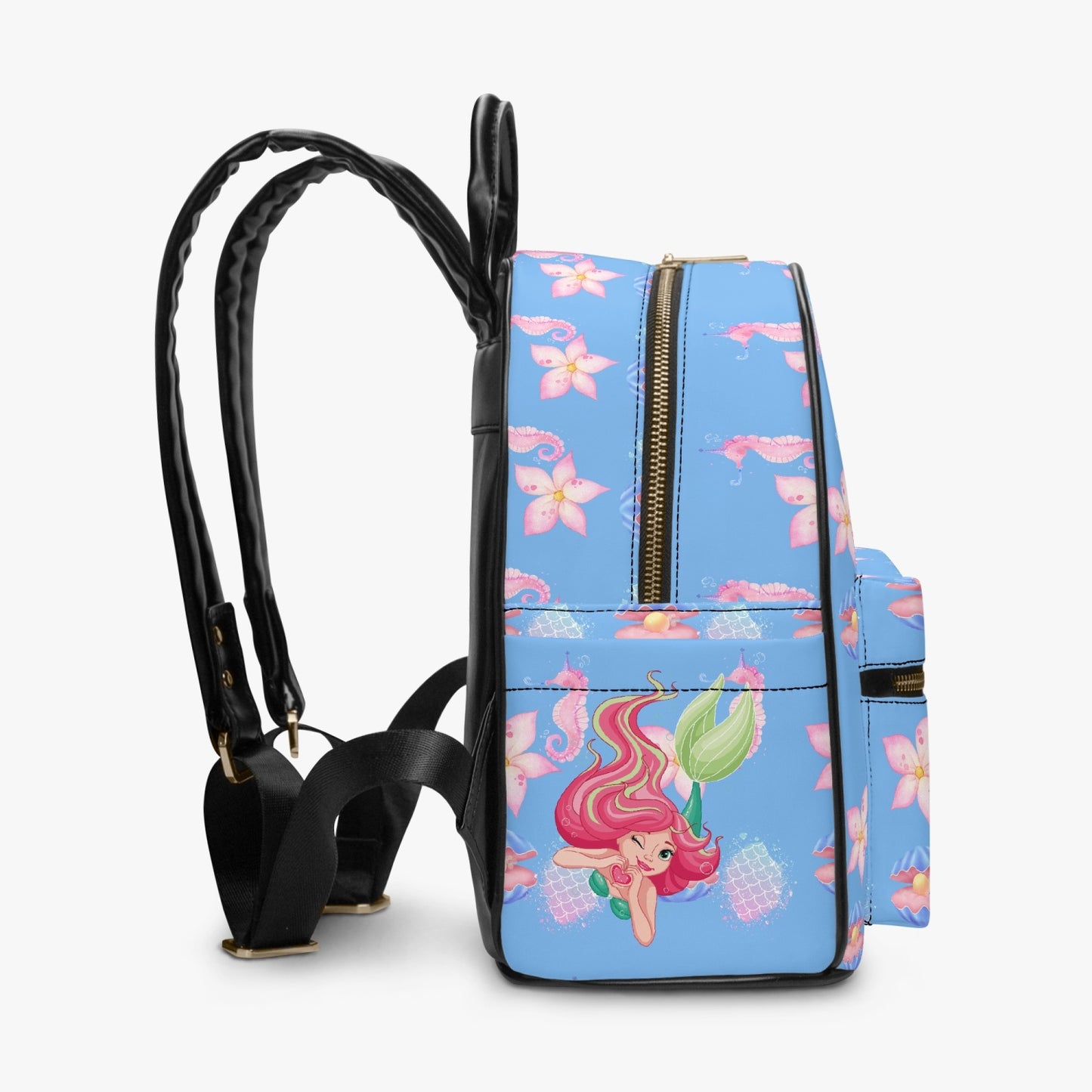 GIRLS BACK TO SCHOOL  ( MERMAID) All Over Printed PU Backpack