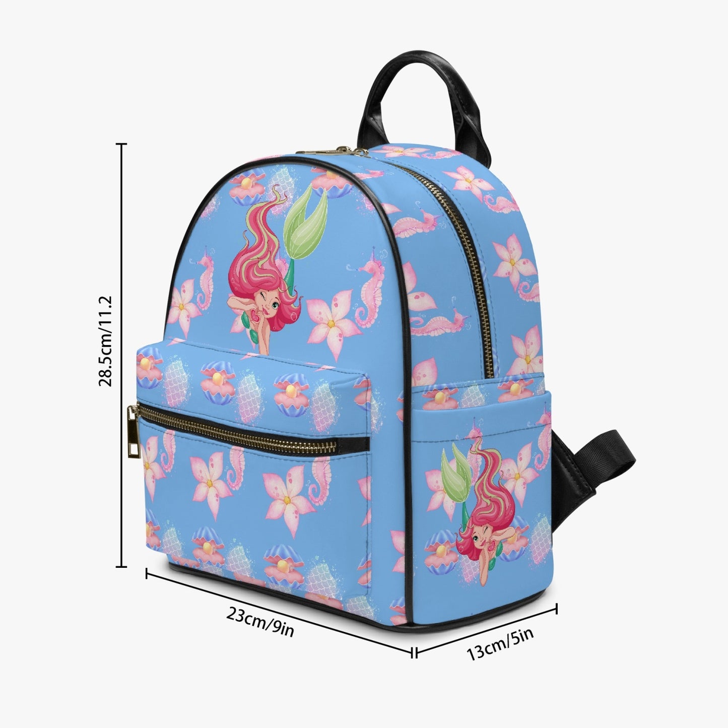 GIRLS BACK TO SCHOOL  ( MERMAID) All Over Printed PU Backpack