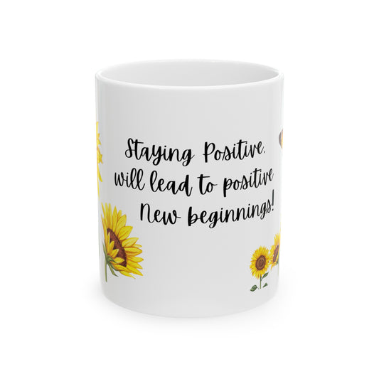 Positive Vibes-Ceramic Mug, (11oz,)****Best seller****