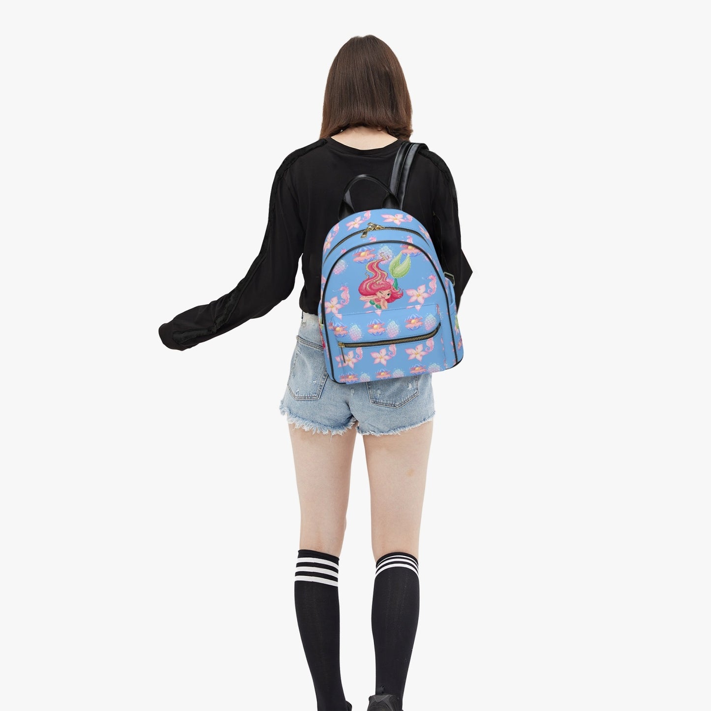 GIRLS BACK TO SCHOOL  ( MERMAID) All Over Printed PU Backpack