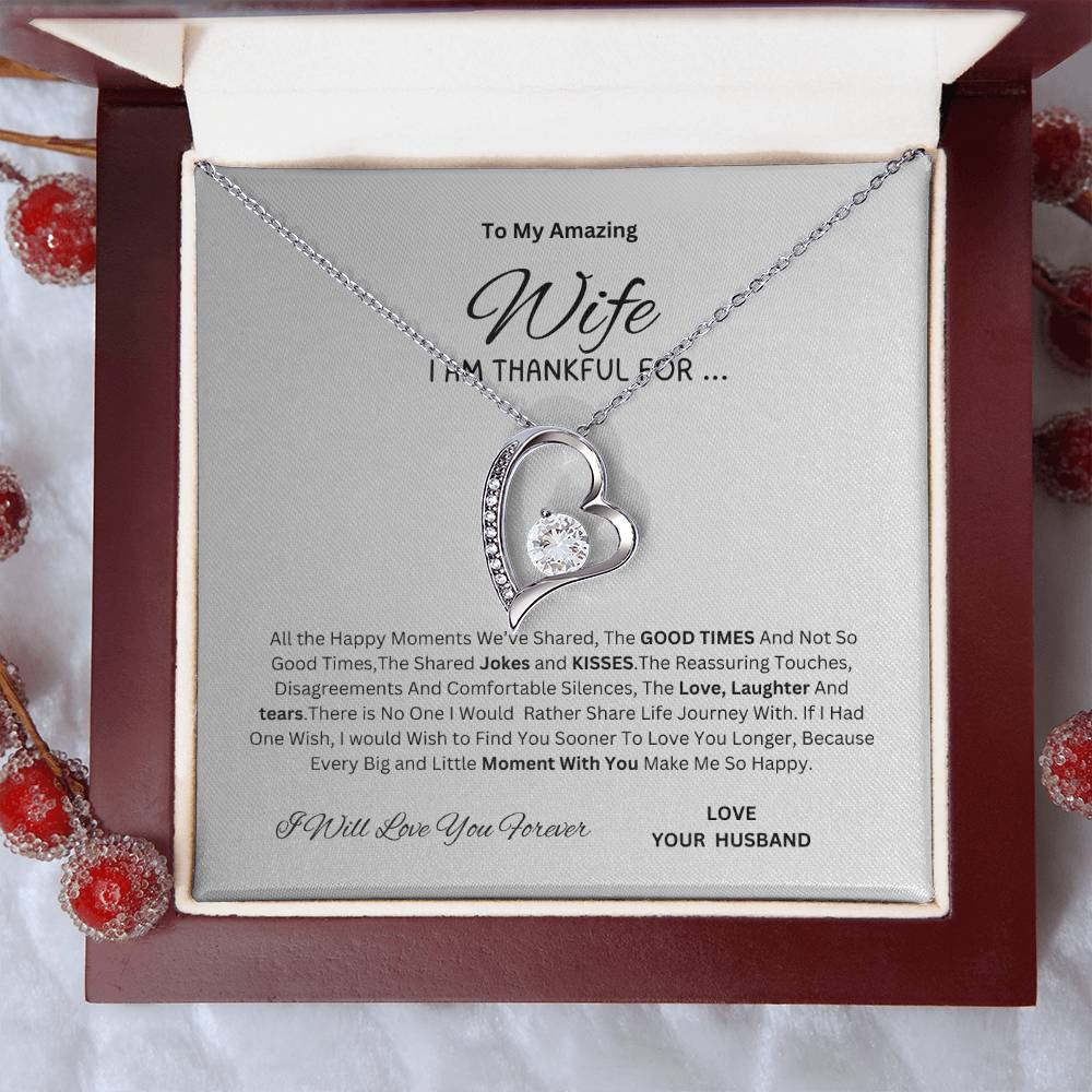 For An Amazing Wife Forever Love Necklace I  Mother's Day I Anniversary  - Best seller