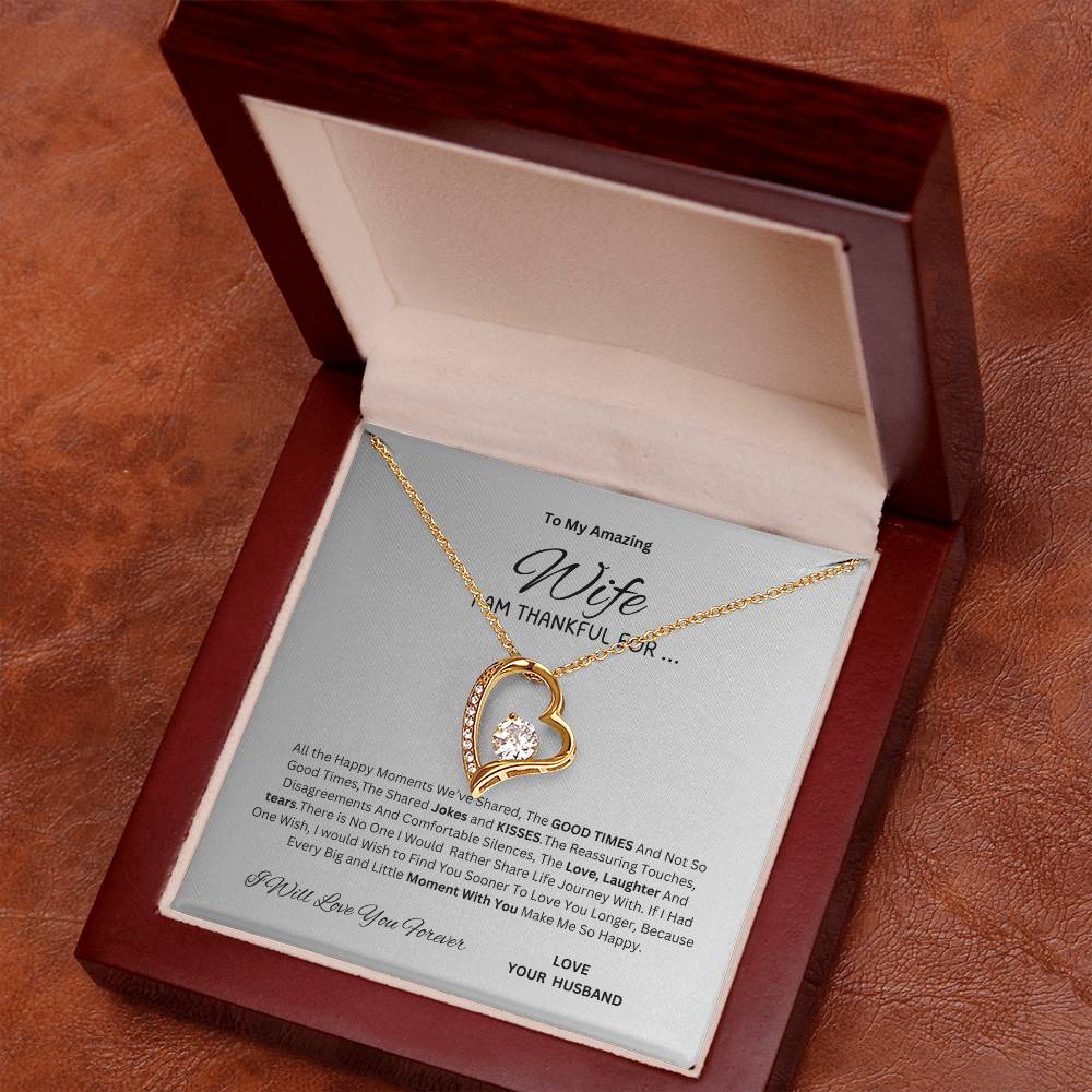 For An Amazing Wife Forever Love Necklace I  Mother's Day I Anniversary  - Best seller