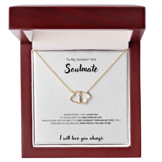 Smokin' Hot Soulmate 2hearts Necklace- Show her you care.