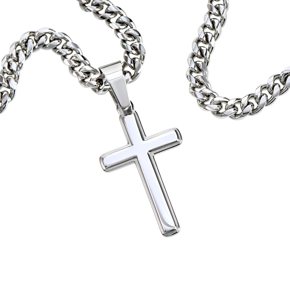 To my Son From Mom  Cross Necklace- Graduation Gift from son Men's Jewerly * Birthday gift with a gift box