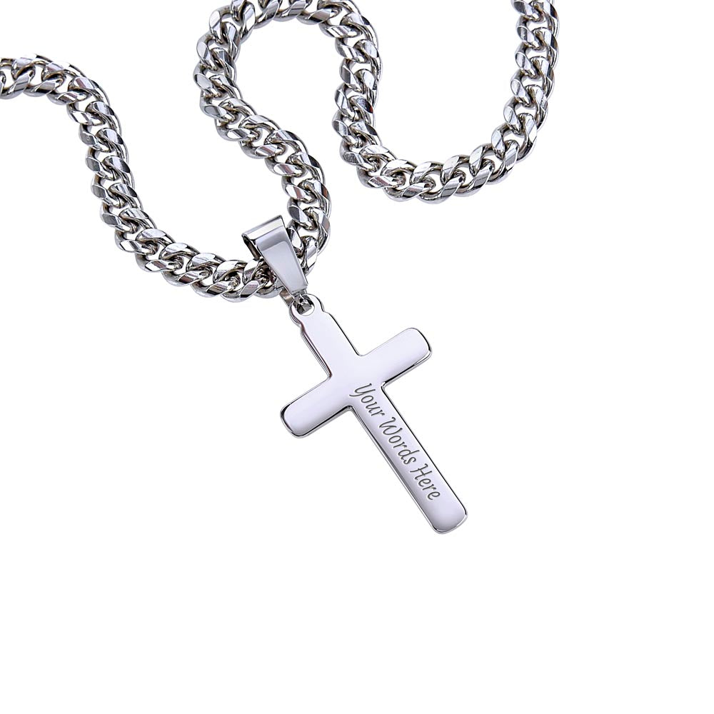 To my Son From Mom  Cross Necklace- Graduation Gift from son Men's Jewerly * Birthday gift with a gift box