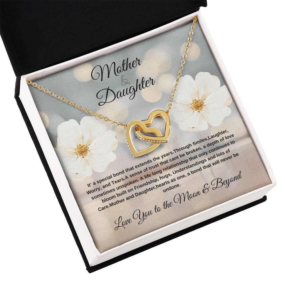 Mother & Daughter internal heart necklace --- Show your love with a devoted & special message to your little girl. Hot Seller