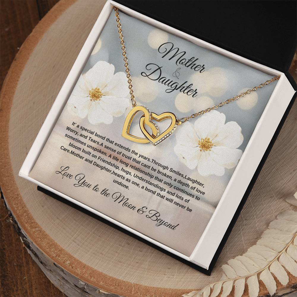 Mother & Daughter internal heart necklace --- Show your love with a devoted & special message to your little girl. Hot Seller