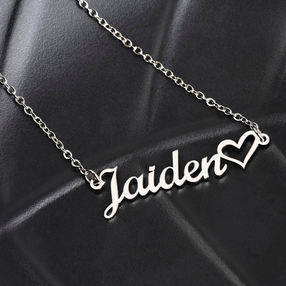 Name necklace Heart Birthday gift -Valentine's Day-Christmas Gift Show Your love -Personalized Signature