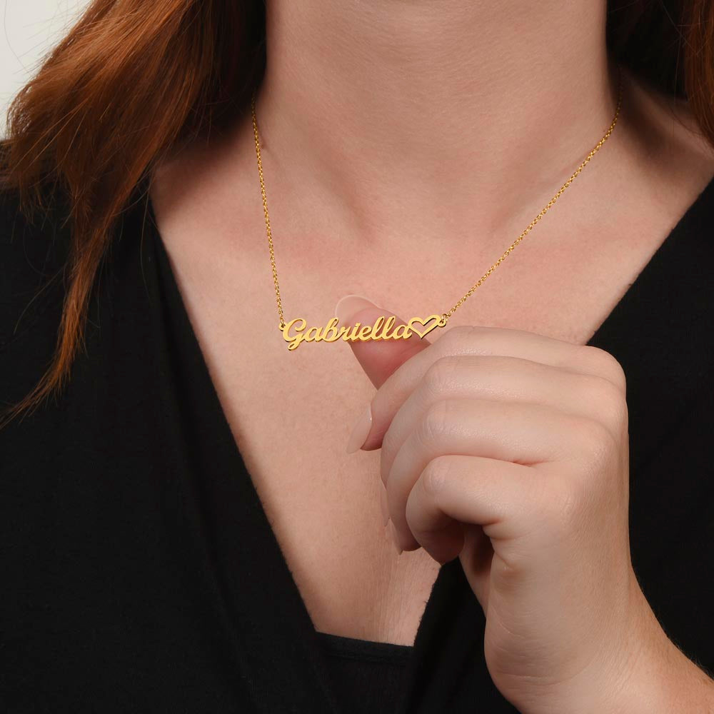 Name necklace Heart Birthday gift -Valentine's Day-Christmas Gift Show Your love -Personalized Signature