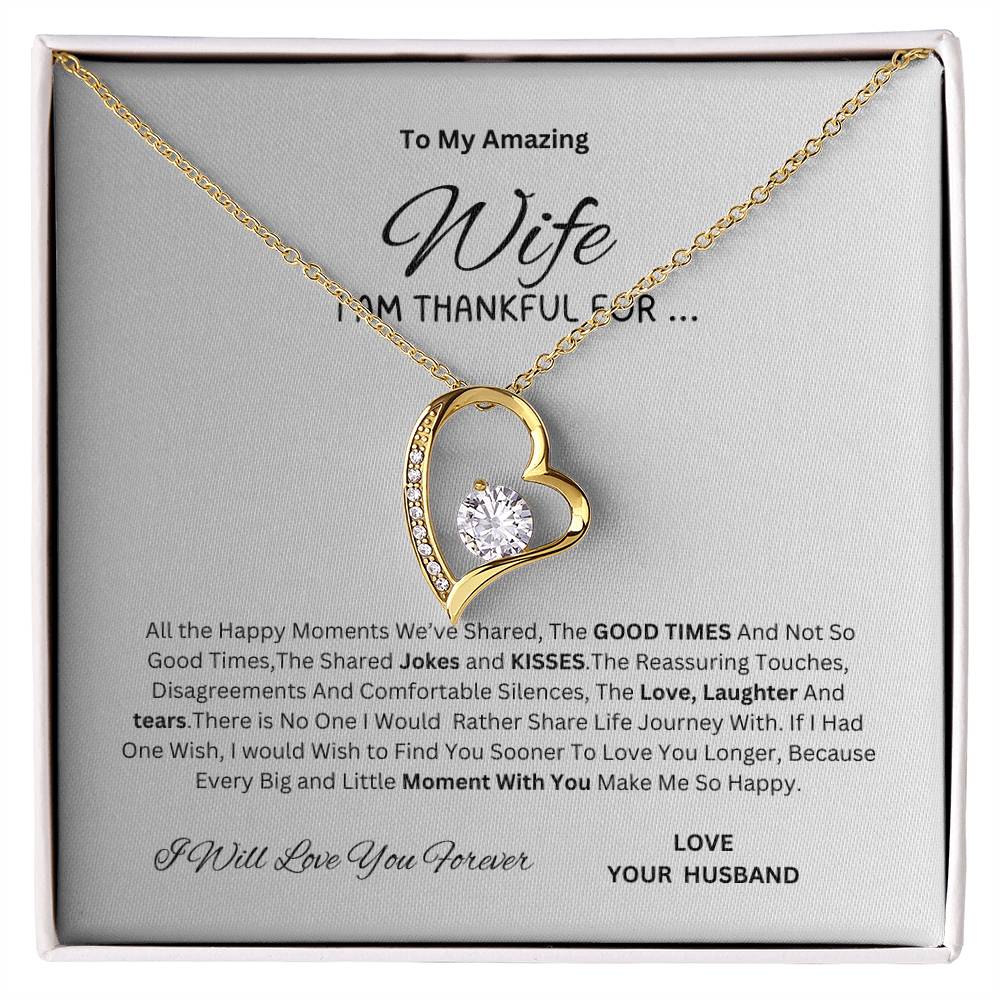 For An Amazing Wife Forever Love Necklace I  Mother's Day I Anniversary  - Best seller