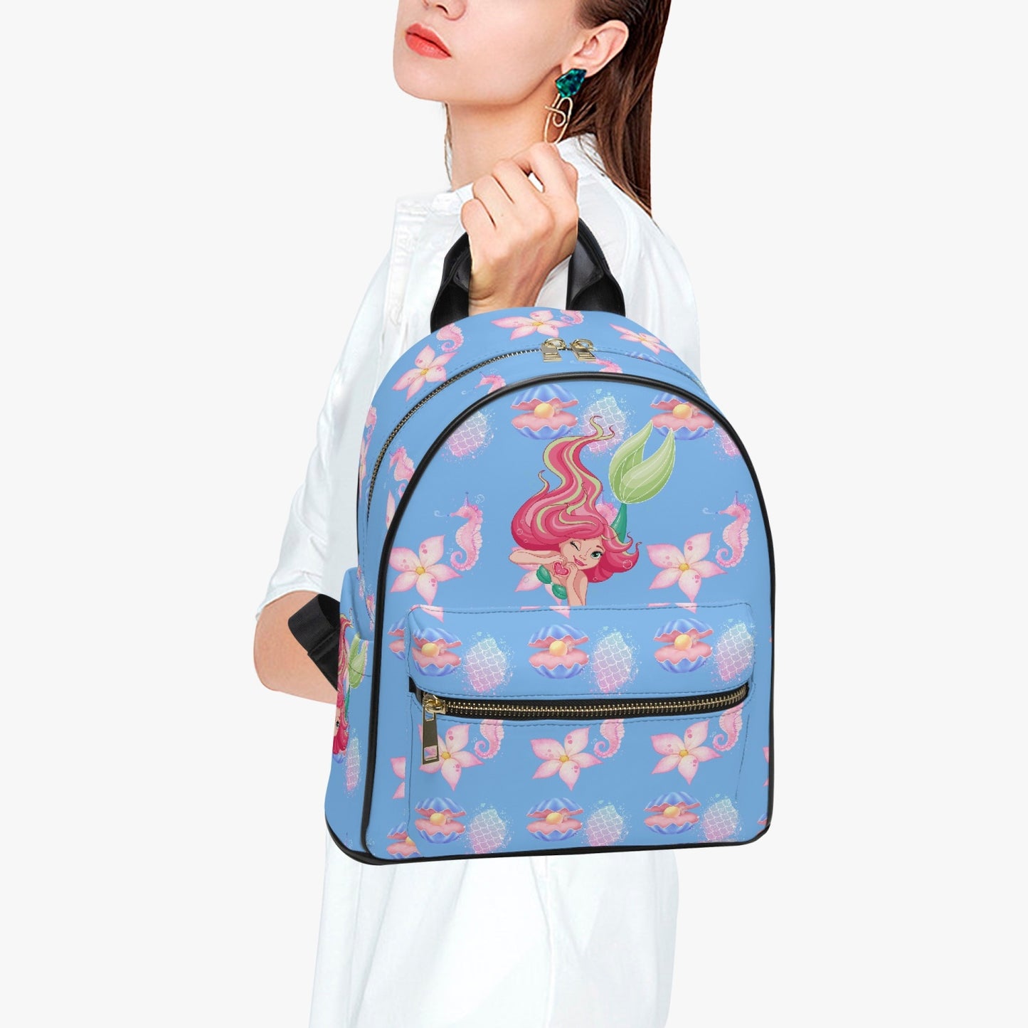 GIRLS BACK TO SCHOOL  ( MERMAID) All Over Printed PU Backpack