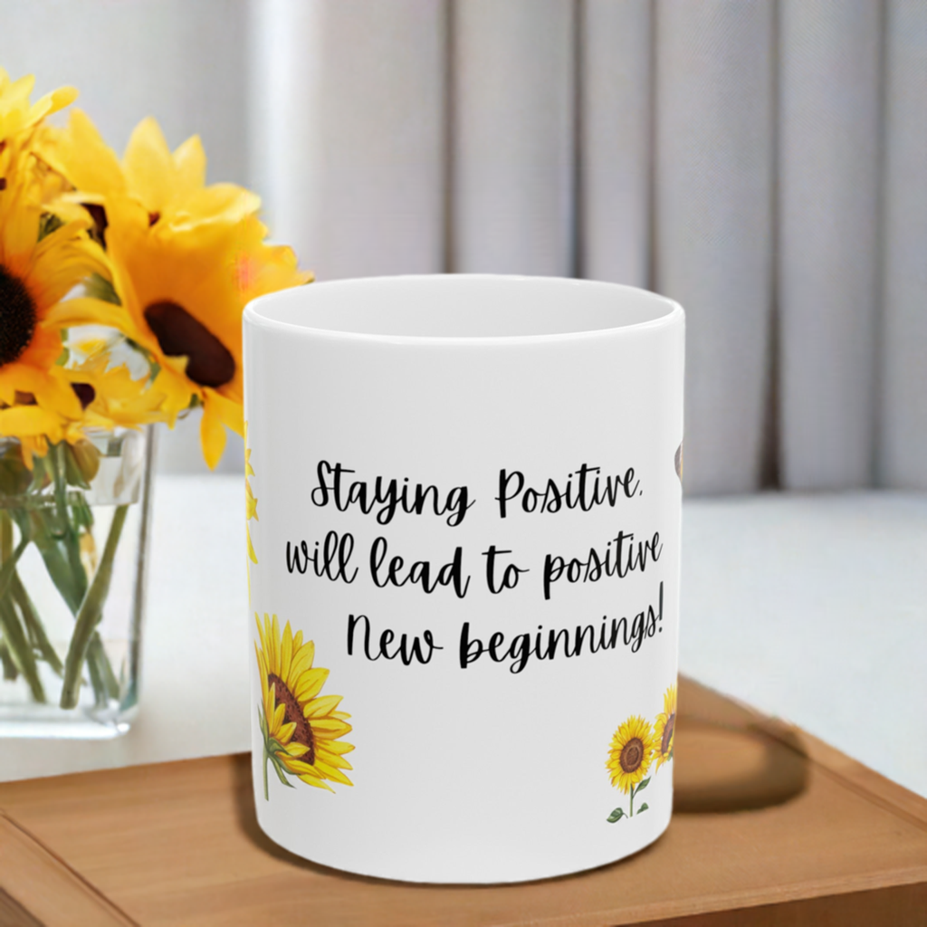 Positive Vibes-Ceramic Mug, (11oz,)****Best seller****