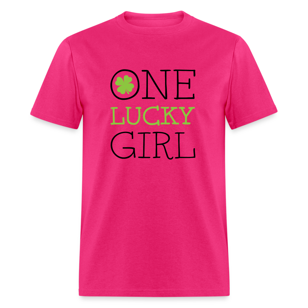 Ladies LUCKY Classic T-Shirt - fuchsia